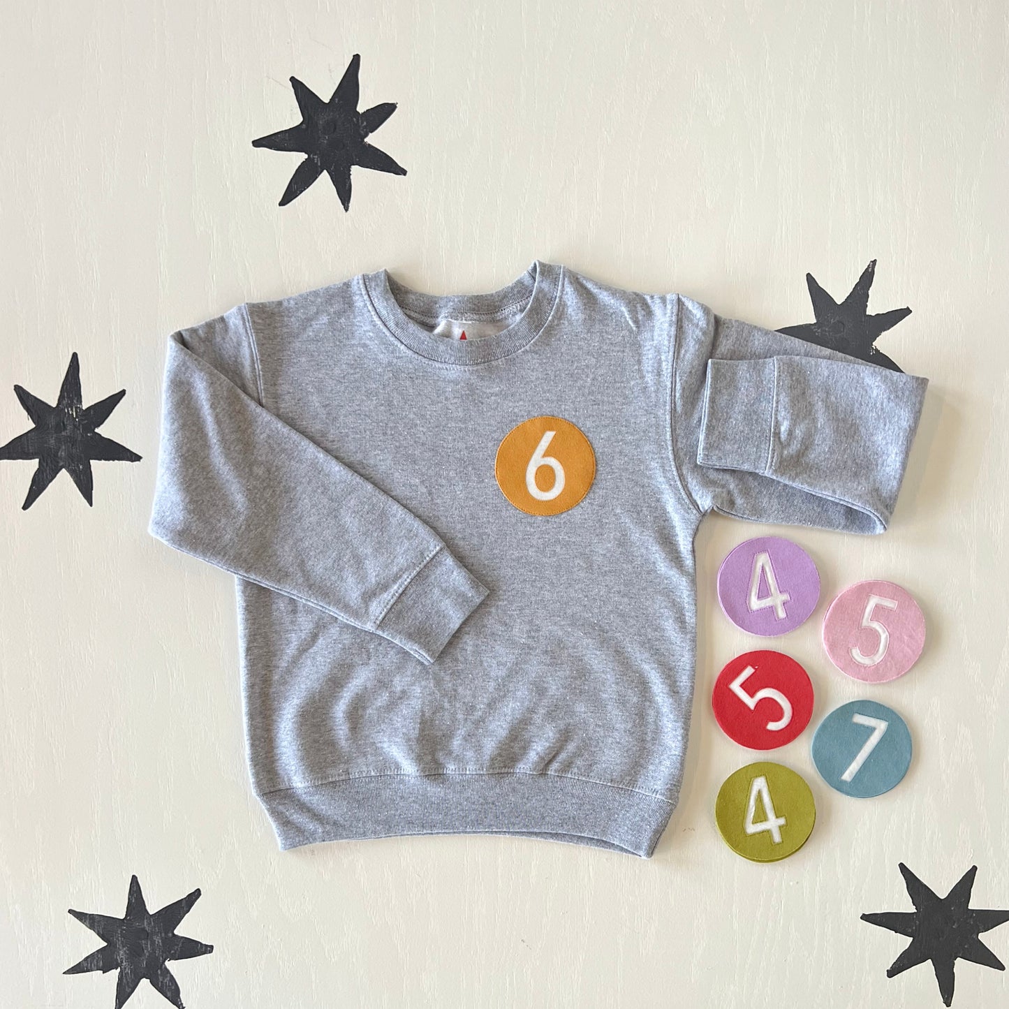 Mini Numbers 4-5-6-7-8: custom size tee or sweatshirt