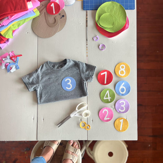 Mini Number: custom size tee or sweatshirt