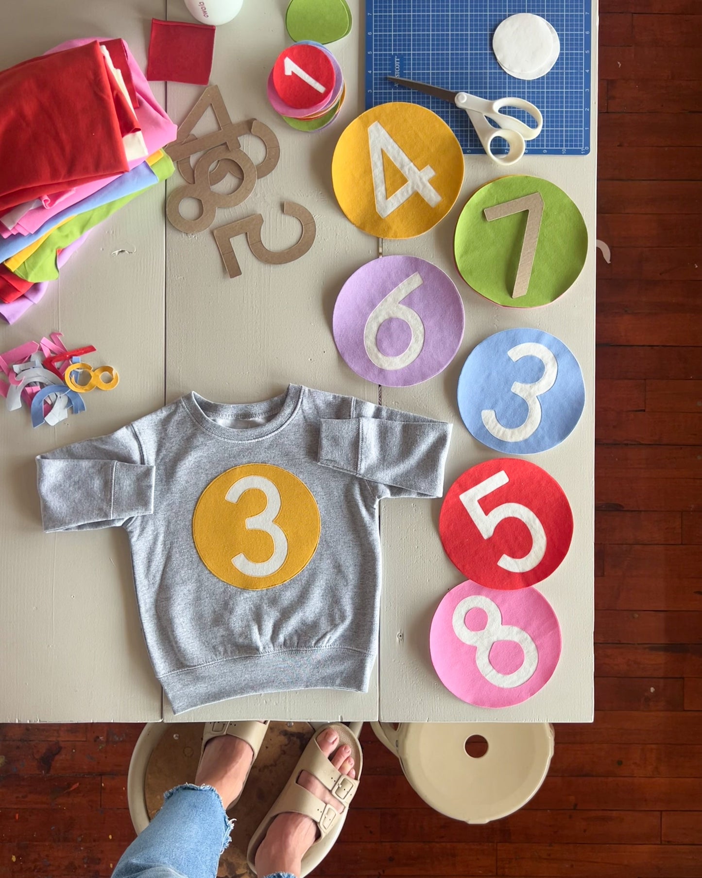 Classic Number : custom size tee or sweatshirt