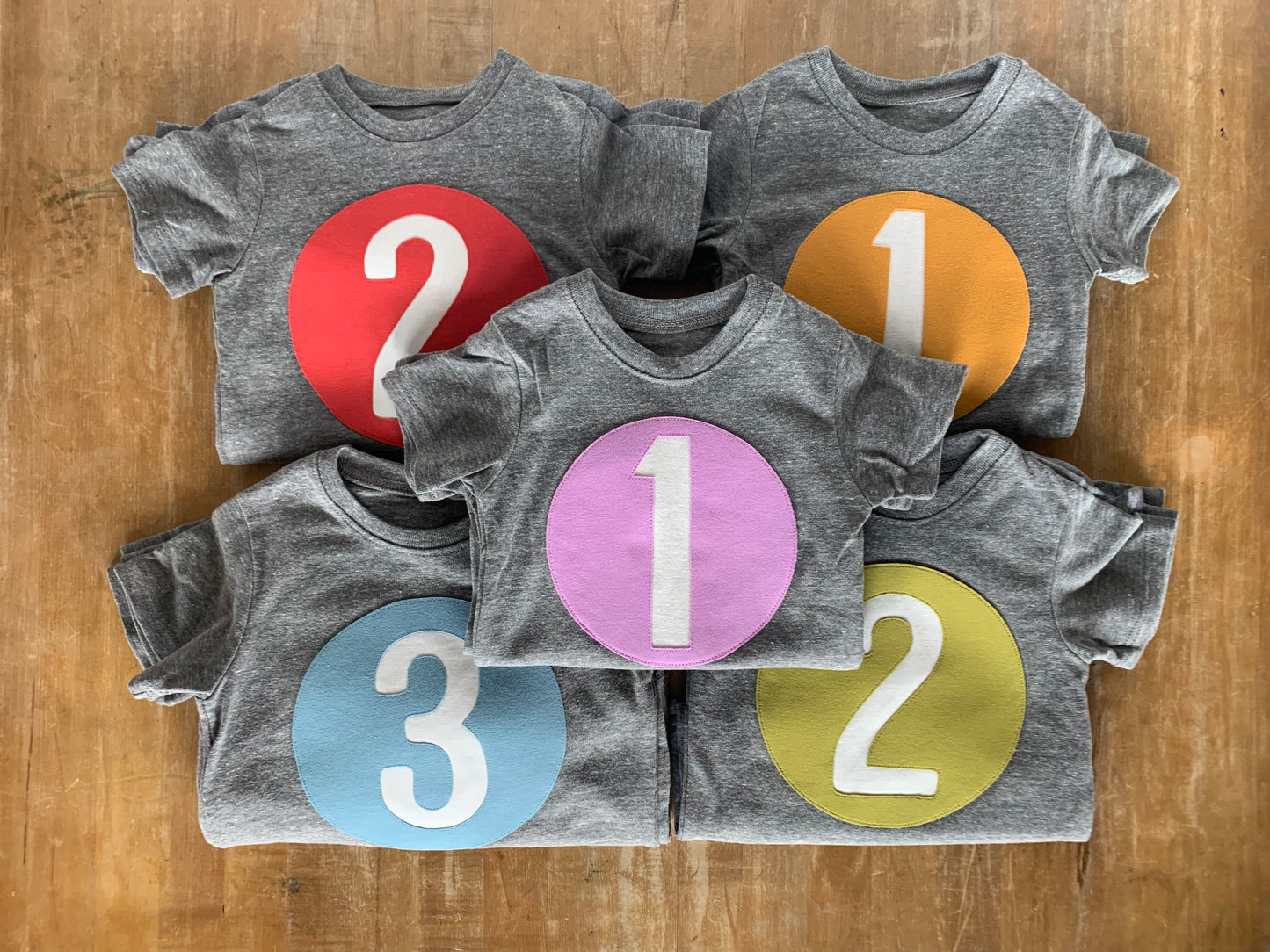 Numbers 1-2-3: custom size tee or sweatshirt